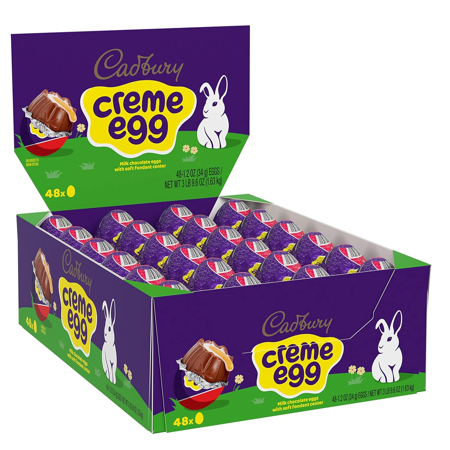 Cadbury Creme Egg Milk Chocolate Candy, Easter, 1.2 Oz Eggs (48 Count)