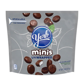 York Dark Chocolate Candy Peppermint Patties, 7.6 Oz Pouch (Pack Of 8)