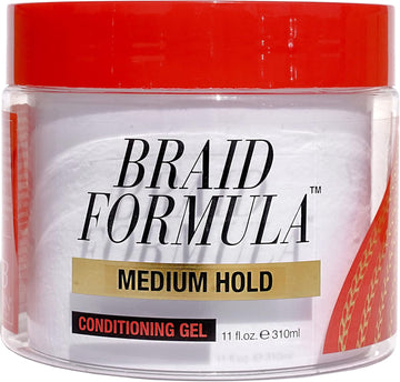 Ebin New York Braid Formula Conditioning Gel, Medium Hold, 11Oz | Great For Braiding, Twisting, Edges, No Residue, No Flaking, Strong Hold, High Shine, Smoothing With Clean & Aloe Vera Scent