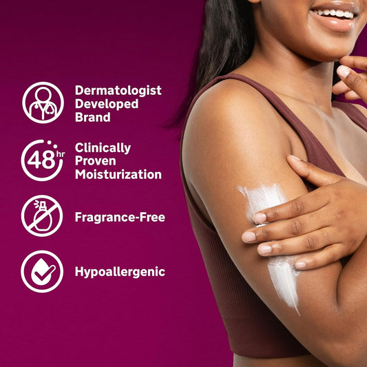 Lubriderm Advanced Therapy Fragrance-Free Moisturizing Hand & Body Lotion + Pro-Ceramide, Intense Hydration For Itchy, Extra Dry, & Sensitive Skin, Non-Greasy, Hypoallergenic, 6 Fl. Oz