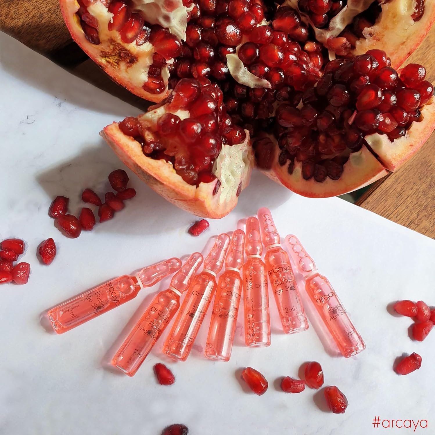 Arcaya Professional Skincare Elastin Age Stop Elasticity Ampoule Serum For Wrinkle Reducing And Elasticity - 5 Ampoules Of 2Ml | .07 Fl Oz : Beauty & Personal Care