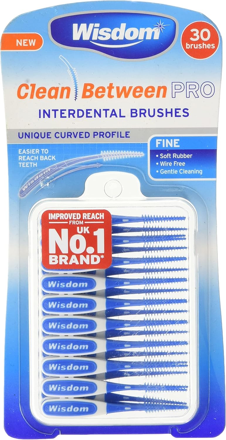 Wisdom Toothbrushes Clean Between Pro Interdental Brushes, Fine, Pack Of 3, 90-Count, 100 G