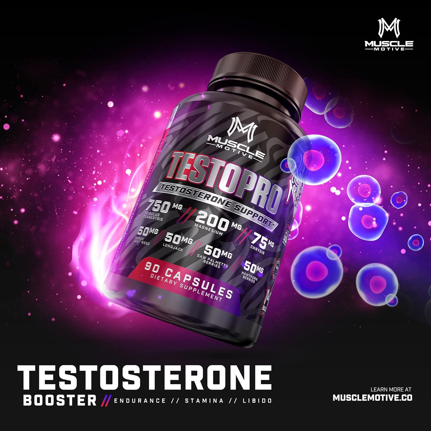 Testosterone Booster for Men – Max Strength Tribulus, Horny Goat Weed, Saw Palmetto, Longjack Tongkat Ali - Boost Stamina, Strength, Endurance, Energy, Vitality, & Muscle Growth – 90 Capsules : Health & Household