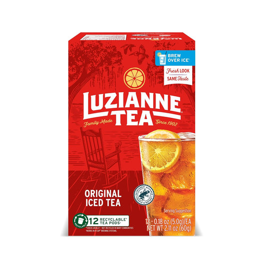 Luzianne Unsweetened Iced Tea Single Serve Pods, Compatible With Keurig, 12Ct Box (Pack Of 1)