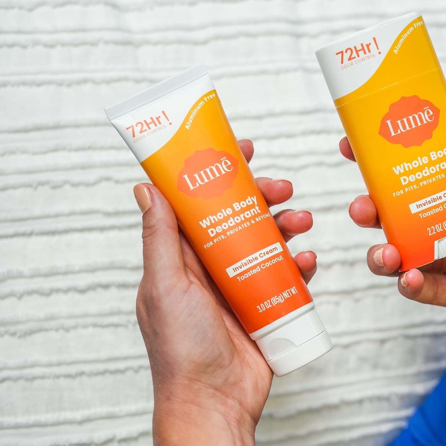 Lume Whole Body Deodorant - Invisible Cream Tube - 72 Hour Odor Control - Aluminum Free, Baking Soda Free, Skin Safe - 3.0 Ounce (Toasted Coconut) : Beauty & Personal Care