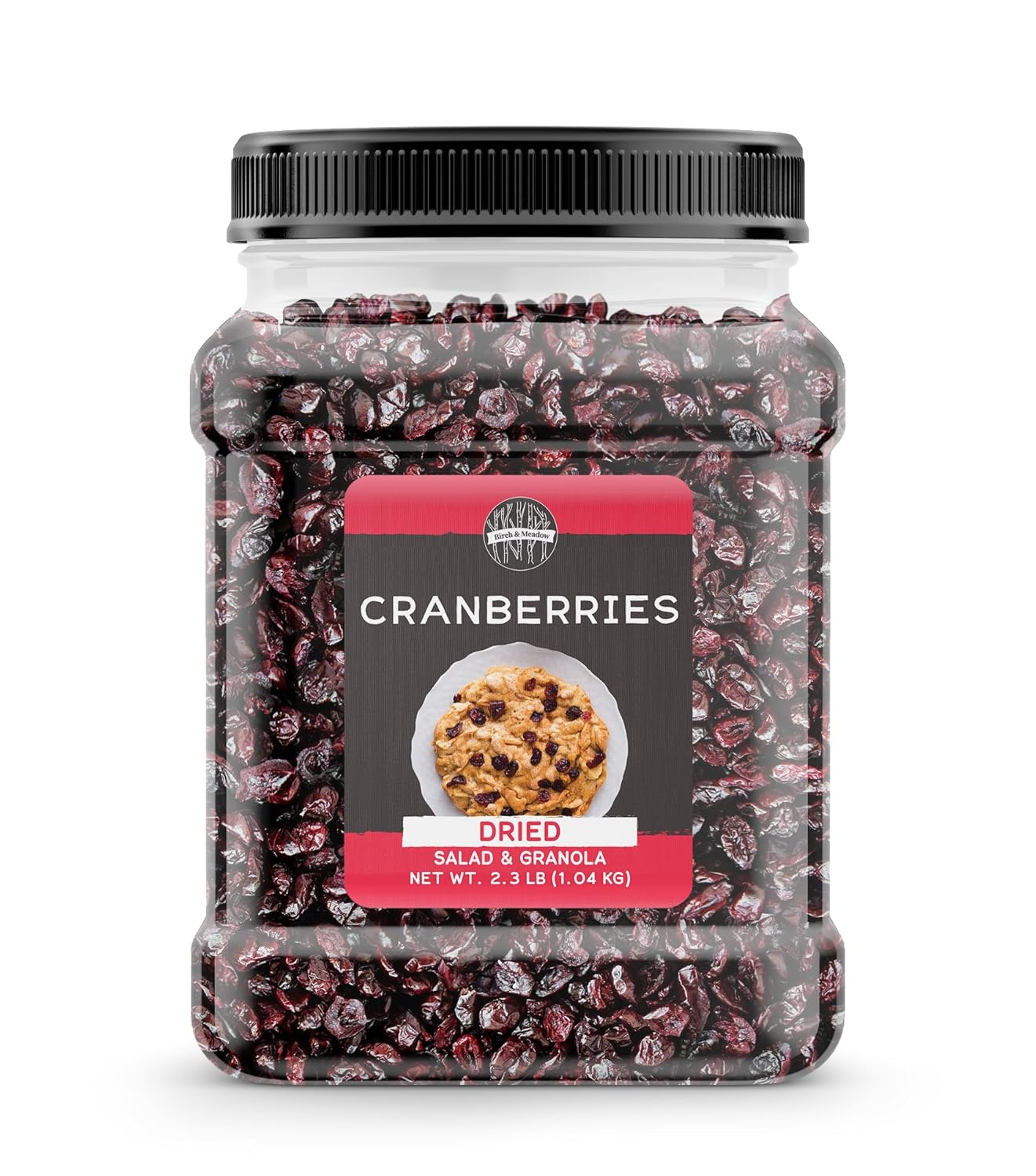 Birch & Meadow Dried Cranberries, 2.3 Lb, Sweetened, Salad & Granola