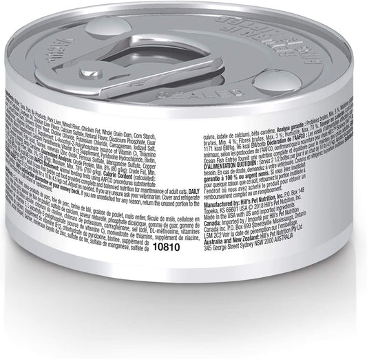 Hill'S Science Diet Adult 1-6, Adult 1-6 Premium Nutrition, Wet Cat Food, Ocean Fish Minced, 2.9 Oz Can, Case Of 24