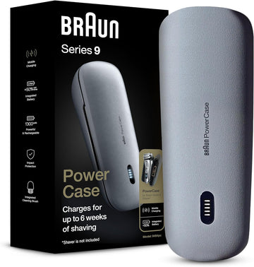 Braun Powercase For Electric Razors For Men, Compatible With Braun Series 9 Pro, Series 9 And Series 8 Electric Shavers, Portable Shaver Case, Charges For Up To 6 Weeks