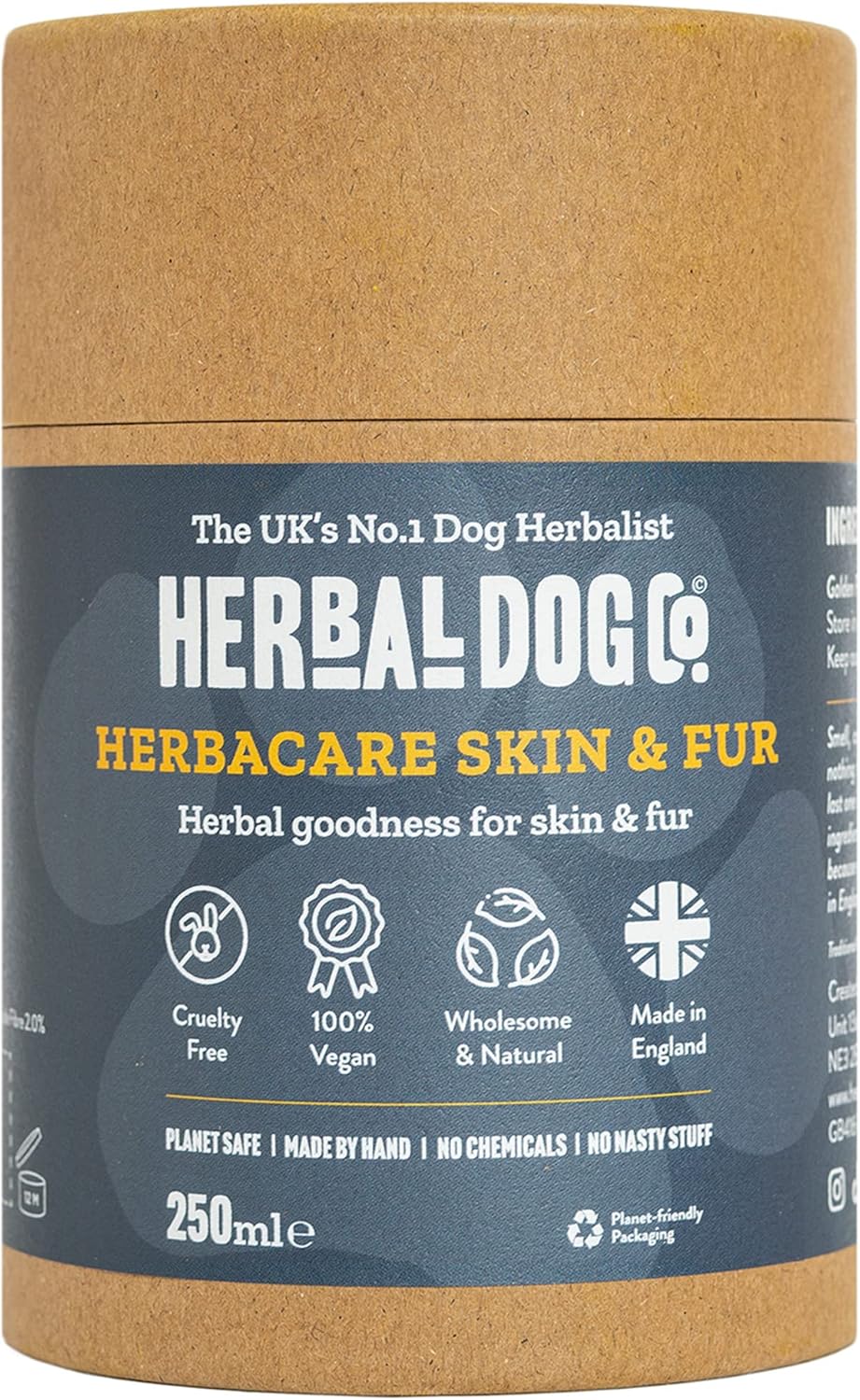 Herbal Dog Co Skin & Fur Food Supplement for Dogs & Puppies, 250ml - Dog Supplements for Skin & Coat - Dog Multivitamin - All-Natural, Vegan, Made in UK?5060673050585
