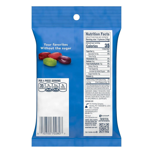 Jolly Rancher Zero Sugar Assorted Fruit Flavored Sugar Free Candy, 3.6 Ounce (Pack Of 12)