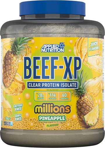 Applied Nutrition Beef Xp - Clear Hydrolysed Beef Protein Isolate, Fruit Juice Style, Dairy Free Beef Protein Powder, Lactose Free, Zero Sugar, Low Fat, 1.8Kg - 60 Servings (Cola Millions)