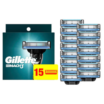 Gillette Mach3 Razor Blades, 12 Replacement Blades For Men'S Wet Razors With Triple Blade