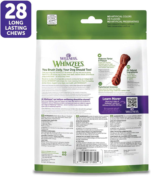 Whimzees Daily Use Pack Brushzees, Extra Small, Pack Of 1 (28 pieces)