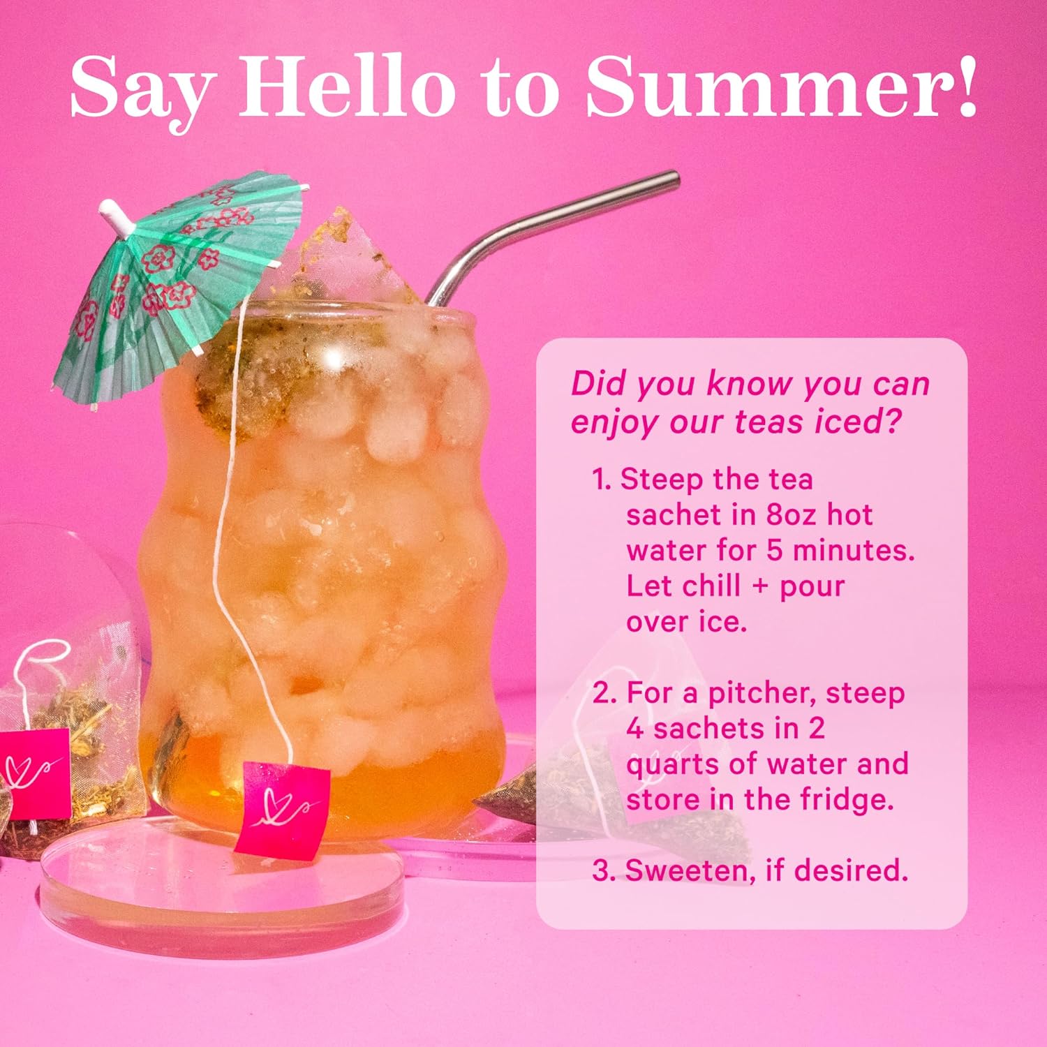 Pink Stork Organic Fertility Tea - Supports Conception for Her & Hormone Balance with Chaste Tree Berry (Vitex), Mint, and Red Raspberry Leaf - Hot or Iced - Caffeine Free - Sweet Mint, 15 Sachets