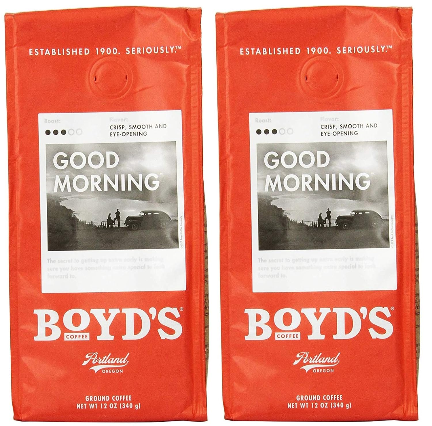 Boyd'S Coffee, Ground Coffee, Good Morning, Bag (Pack Of 2)