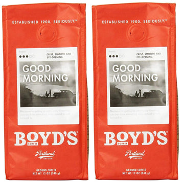 Boyd'S Coffee, Ground Coffee, Good Morning, Bag (Pack Of 2)
