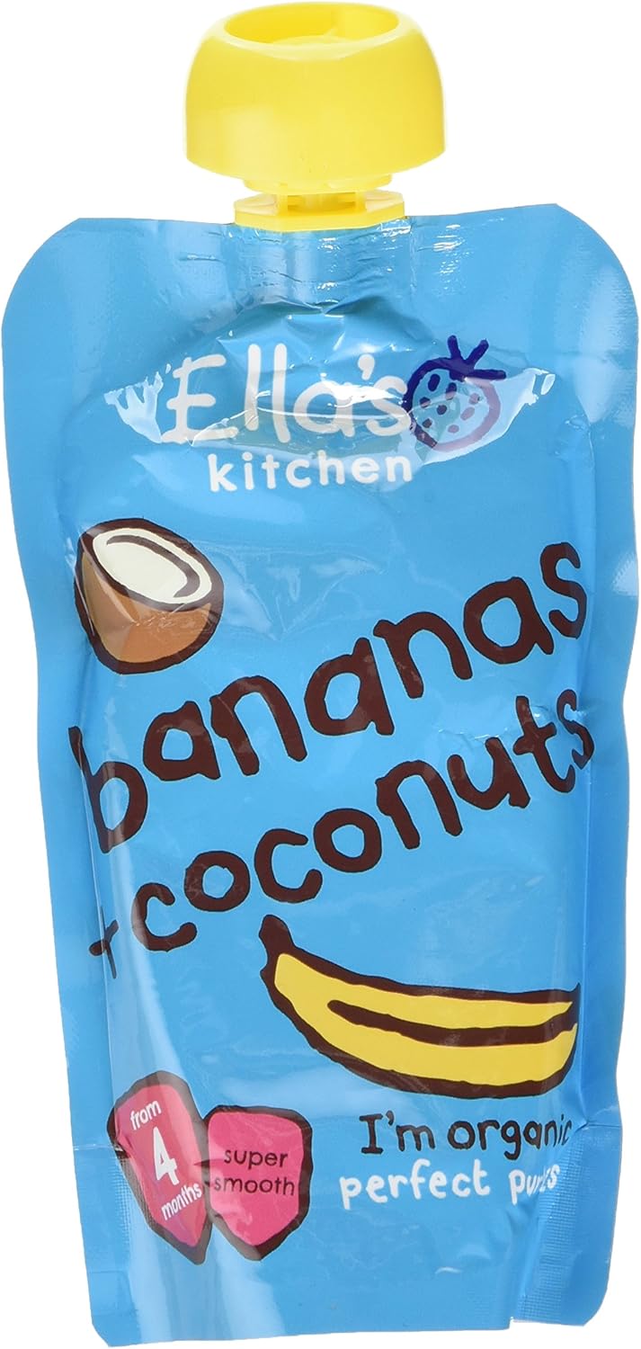 Ella'S Kitchen Organic Bananas + Coconuts Pouch, 120G