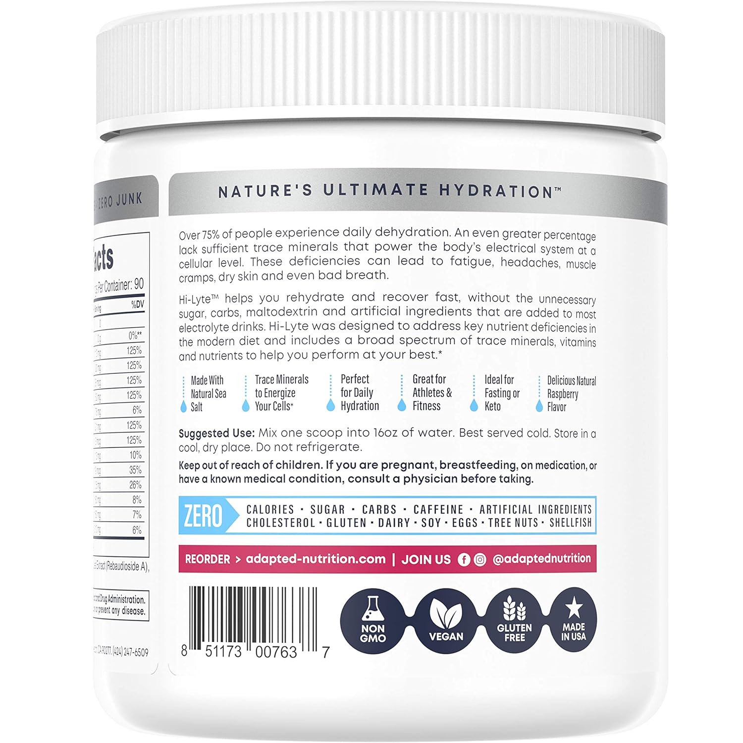 Hi-Lyte Electrolyte Powder, Daily Hydration Supplement Drink Mix, 90 Servings (Raspberry) | Plus Hi-Lyte Pro Hydration Packets, 16 Individual Drink Packets (Acai Berry) : Health & Household