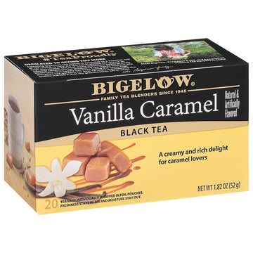 Bigelow Tea Vanilla Caramel Black Tea, Caffeinated Tea With Vanilla Caramel, 20 Count Box (Pack Of 6), 120 Total Tea Bags