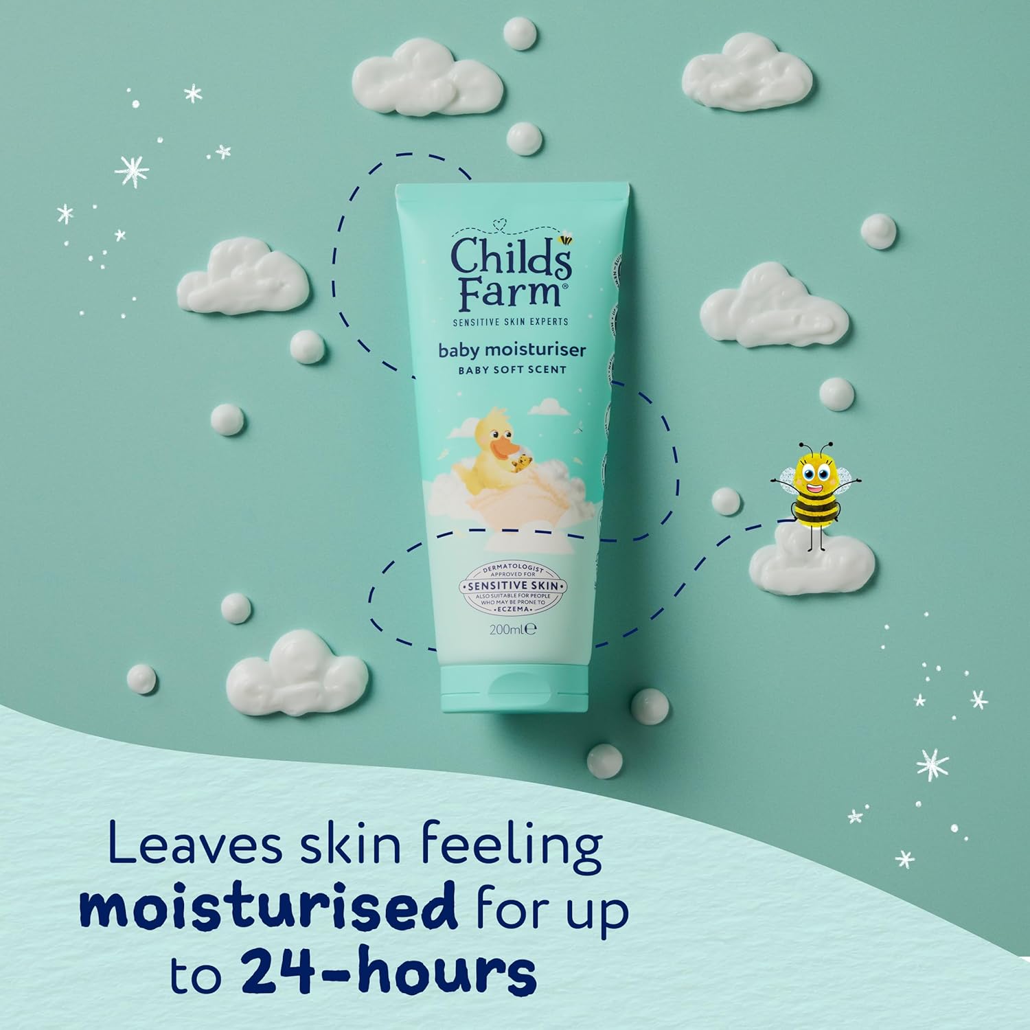 Childs Farm Baby Moisturiser, Baby Soft Scent | Moisturising & Hydrating | Suitable for Newborns with Dry, Sensitive Skin, 200ml (Pack of 2) : Amazon.co.uk: Baby Products