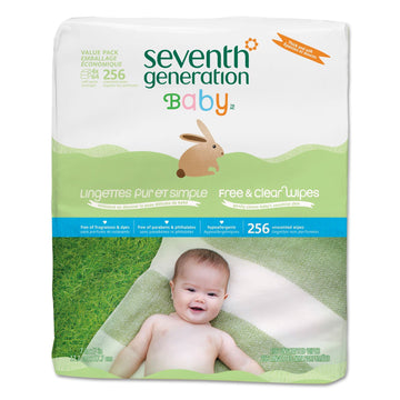 Seventh Generation Baby Wipes Refill With Tape Seal Sensitive Protection Unscented Baby Wipes 256 Count