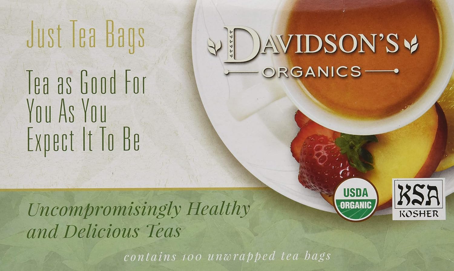 Davidson'S Organics, Earl Grey With Lavender, 100-Count Unwrapped Tea Bags