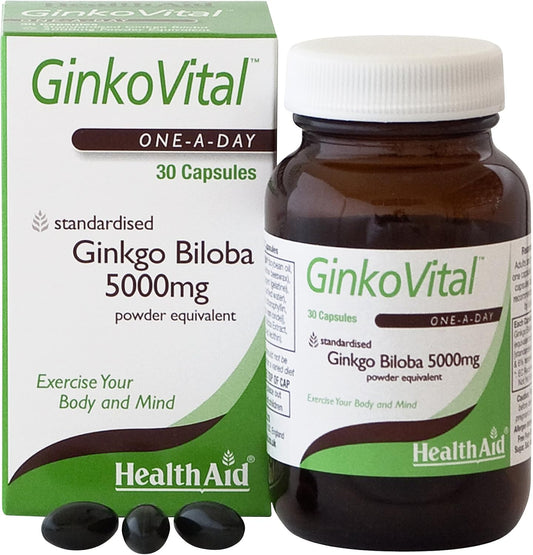 HealthAid Ginko Vital (Ginkgo Biloba) 30 Capsules : Amazon.co.uk: Health & Personal Care