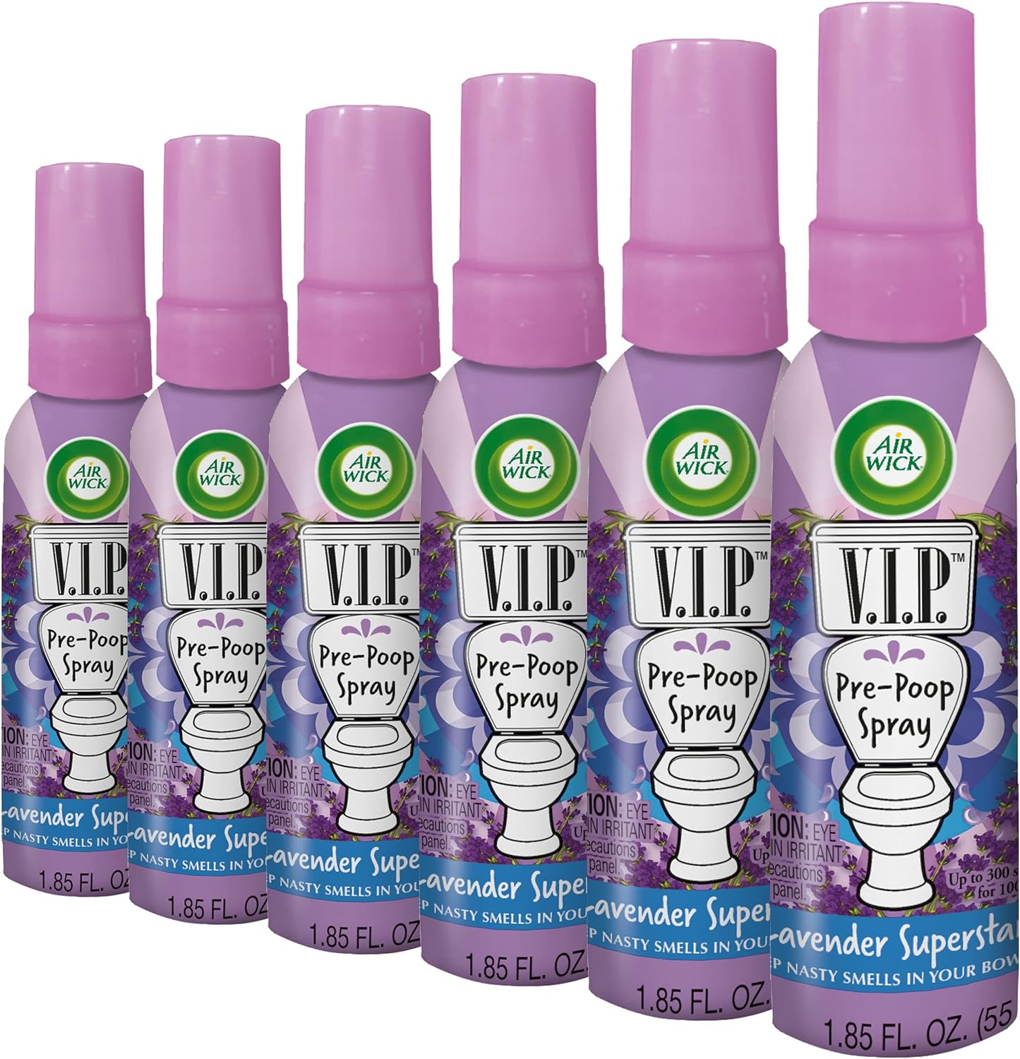 Air Wick 96532 Toilet Spray, Odor-reducing, Lavender, 1.85 Oz (Pack of 6)