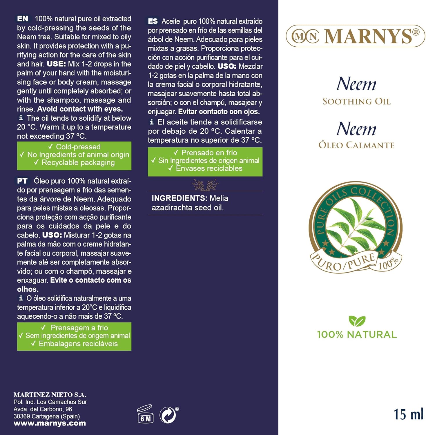 Marny'S Neem Essential Oil 15Ml