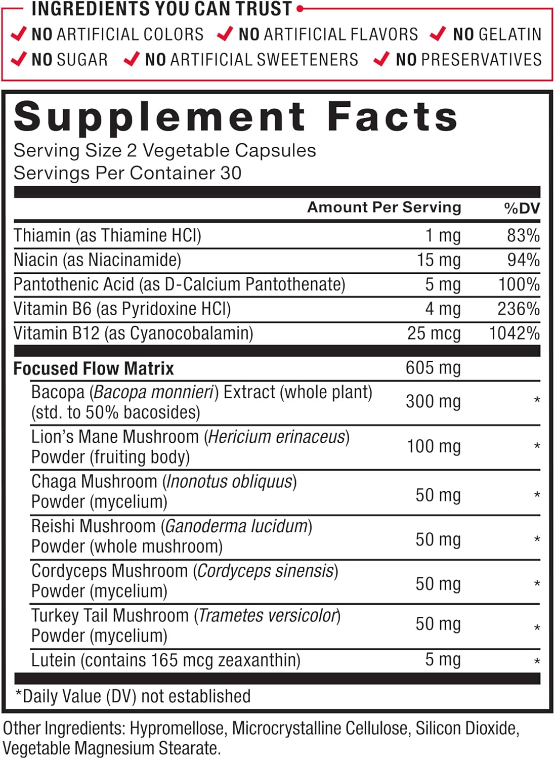 Force Factor Forebrain Focus Brain Booster, Brain Supplement To Boost Clarity & Concentration, Improve Memory & Increase Productivity, Nootropic Brain Support Supplement, 180 Capsules, Black