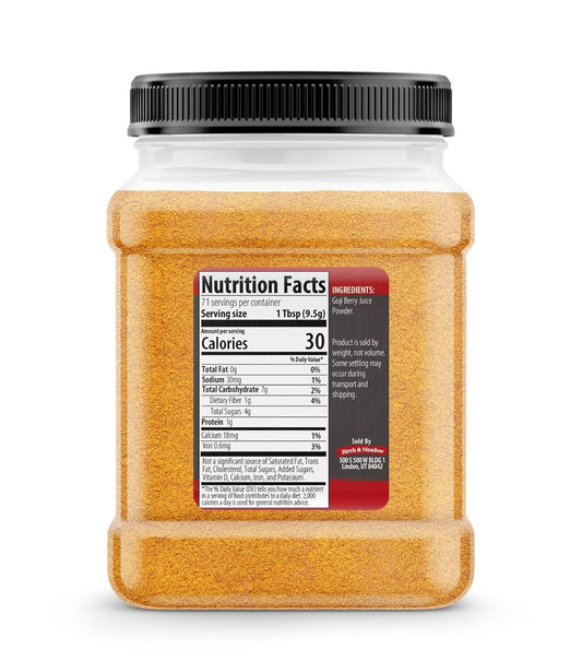 Birch & Meadow Goji Berry Powder, Tart & Fruity, Smoothies & Beverages (24 Ounce)