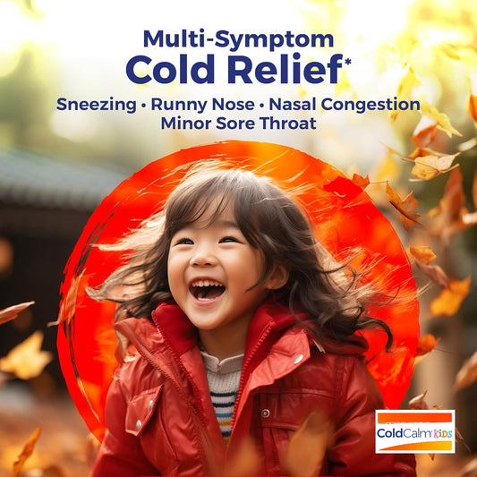 Boiron Coldcalm Kids Single-Use Drops For Relief From Cold Symptoms Of Sneezing, Runny Nose, And Nasal Congestion - Sterile And Non-Drowsy Liquid Doses - 30 Count