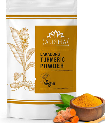 Ausha Lakadong Turmeric Powder 200G - 8-9% Curcumin - Double Strength Turmeric