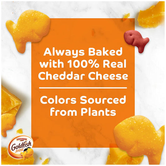 Goldfish Colors Cheddar Cheese Crackers, Baked Snack Crackers, 6.6 Oz Bag (Pack Of 6)