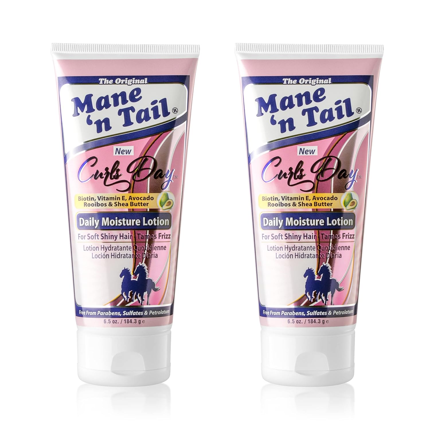 Mane 'N Tail Daily Moisture Lotion With Biotin, Vitamin E, Avocado, Rooibos & Shea Butter For Shiny Hair, Curly Hair Type, Lotion Item Form, Coconut Scent, Natural Material Feature : Beauty & Personal Care