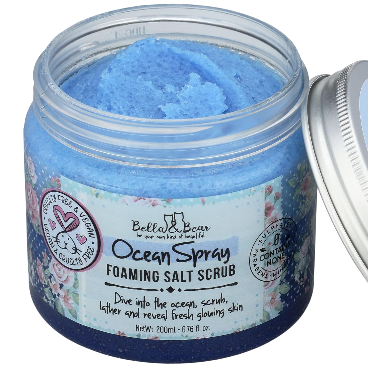 Bella & Bear Ocean Spray Scrub, No Sulphates, Parabens, No Harmful Chemicals, Cruelty-Free, Vegan-Friendly, Exfoliating, 6.7Oz : Beauty & Personal Care