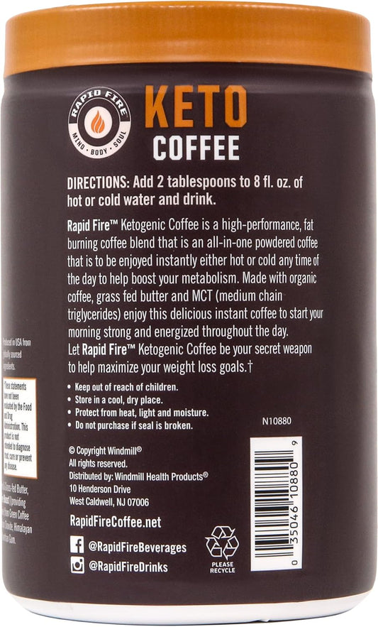 Ketogenic Fair Trade Instant Keto Coffee Mix, Supports Energy And Weight Management, Metabolism Booster, Grass Fed Butter, Mcts & Himalayan Salt, 15 Servings, Caramel Macchiato Flavor, 7.93 Ounce