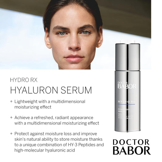 Doctor Babor Hydrorx Hyaluron Serum, Restorative Hyaluronic Acid Face Moisturizer For Dry Skin, Fills Wrinkles And Lines, Lightweight And Fragrance Free