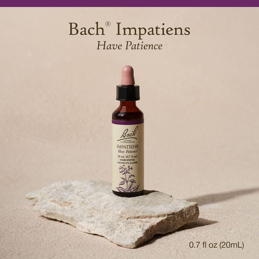Bach Original Flower Remedies, Impatiens for Patience, Natural Homeopathic Flower Essence, Holistic Wellness, Vegan, 20mL Dropper