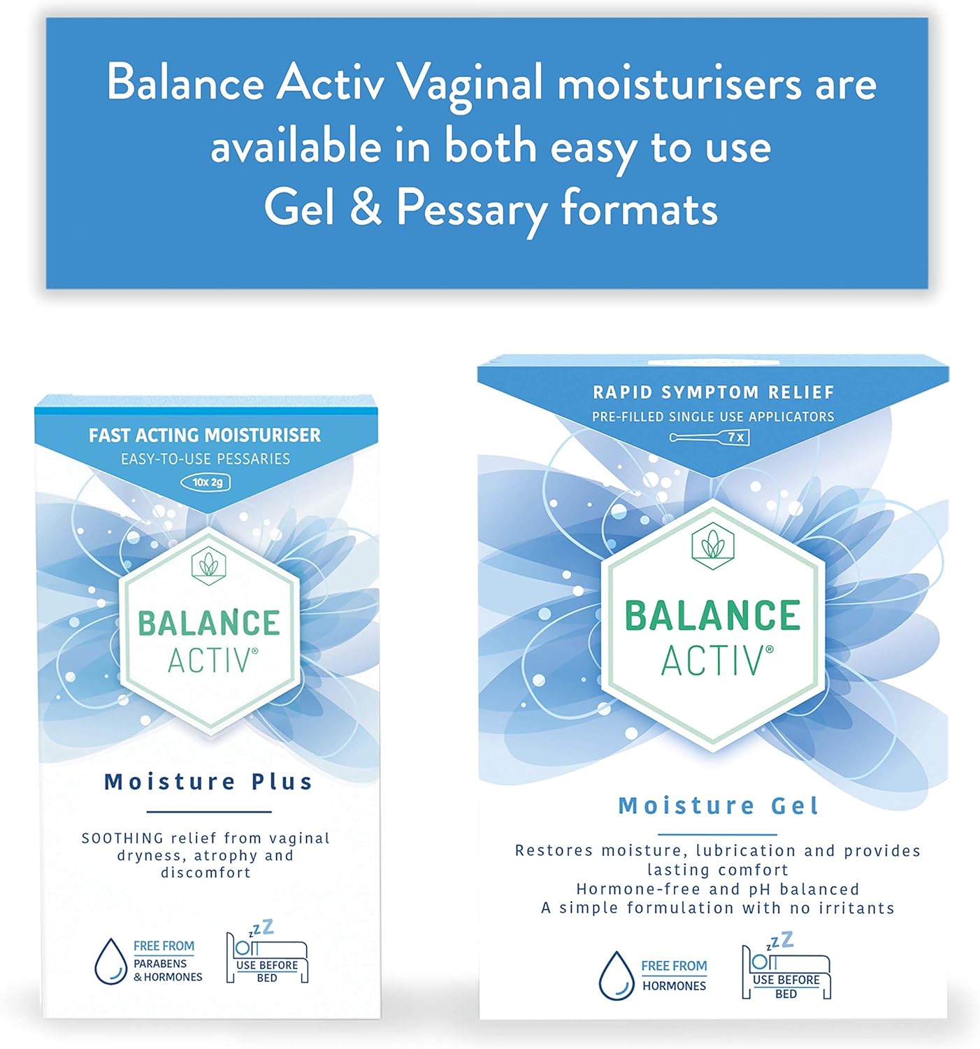 Balance Activ Vaginal Moisturiser | Menopause Moisture Gel | Long-Lasting, Fast Relief from Vaginal Dryness and Discomfort | Vaginal Dryness Treatment for Women | 7 Easy to Use Gel Applicators : Amazon.co.uk: Health & Personal Care