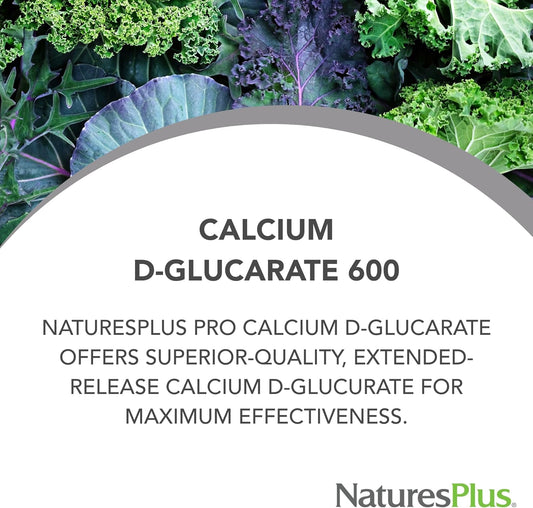 Naturesplus Pro Calcium D-Glucarate (Cdg) 600 Mg - 90 Capsules - Non-Gmo, Vegan, Gluten Free, Soy Free - 90 Servings