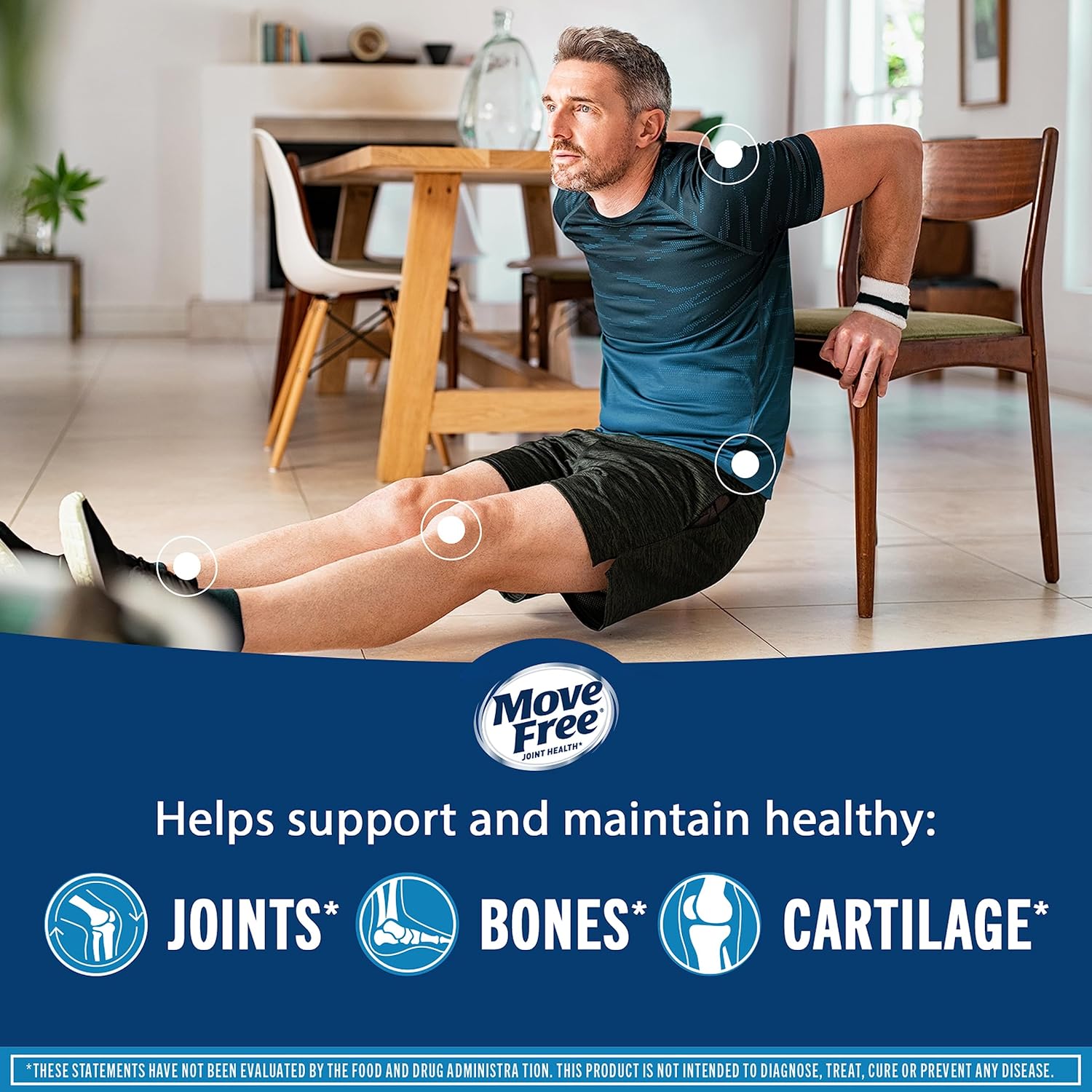 Buy Move Free Advanced Glucosamine Chondroitin Msm + Vitamin D3 Joint Support Supplement, Supports Mobility Comfort Strength Flexibility & Bone + Immune Health - Tablet, 3X120Ct Bottles (120 Servings)* On  Free Shipping On Qualified Orders