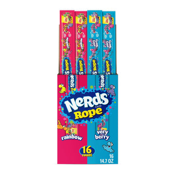 Nerds Rope, Candy, Rainbow, Crunchy And Gummy, Back To School Sweet Treat, 0.92 Oz