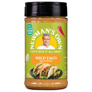 Newman'S Own Mild Taco Seasoning; Great Zesty Flavor; Not Only Great On Tacos, Perfect Spices For Cooking Fajitas,Pork Belly, And Topping French Fries; No Msg, Gluten Free; Kosher; 7.06 Oz. Bottle