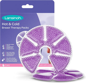 Lansinoh Therapearl 3-in-1 Breast Therapy Breast Pads Hot & Cold 2 pack - Breast Feeding Essentials Reusable Gel Cooling Pads - Postpartum Essentials Breastfeeding Compress Hospital Bag Mum Essentials