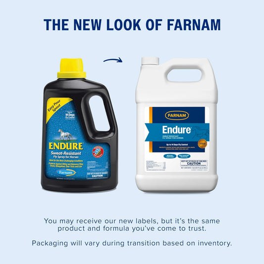 Farnam Endure Sweat-Resistant Fly Spray For Horses, Protects Against Lyme Disease, 15 Oz