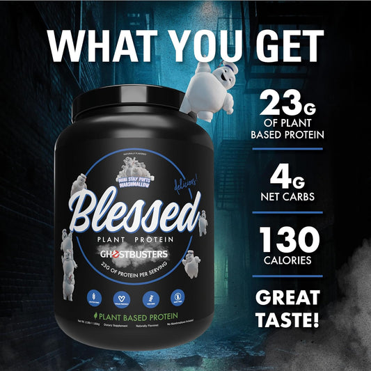 BLESSED x Ghostbusters Vegan Protein Powder - Plant Based Protein Shak