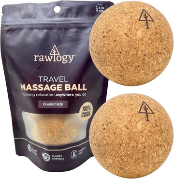 Rawlogy Ultra-Firm Cork Massage Ball Set (Classic 2.5") For Myofascial Release And Tension Relief || Made From Eco-Friendly Recycled Cork