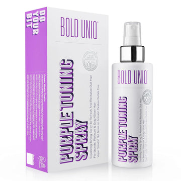 Blonde Toner Spray. Purple Leave In Toning Hair Treatment to Remove Brassy Surface Tones in Blonde, Platinum & Gray/Silver Hair. Paraben & Sulfate Free-PETA Approved Cruelty-free