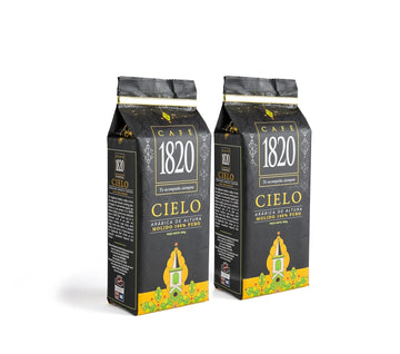 Café 1820 Cielo Gourmet, Premium Costa Rican Ground Coffee 100% Arabica, Medium Roast, High Altitude Coffee With Fruity Notes & Acidity, 12 Oz (2 Pack)